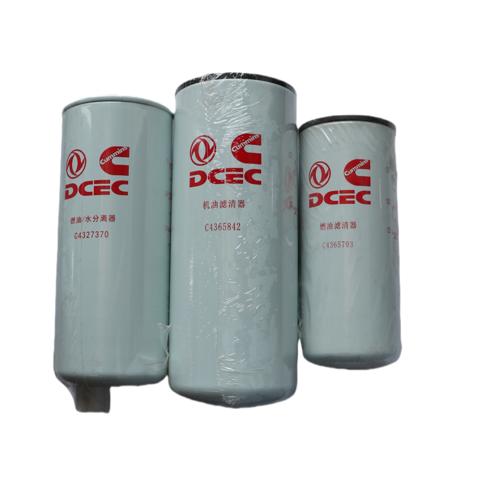 Engine Oil Filter, Fuel Water Separator, and Fuel Filter