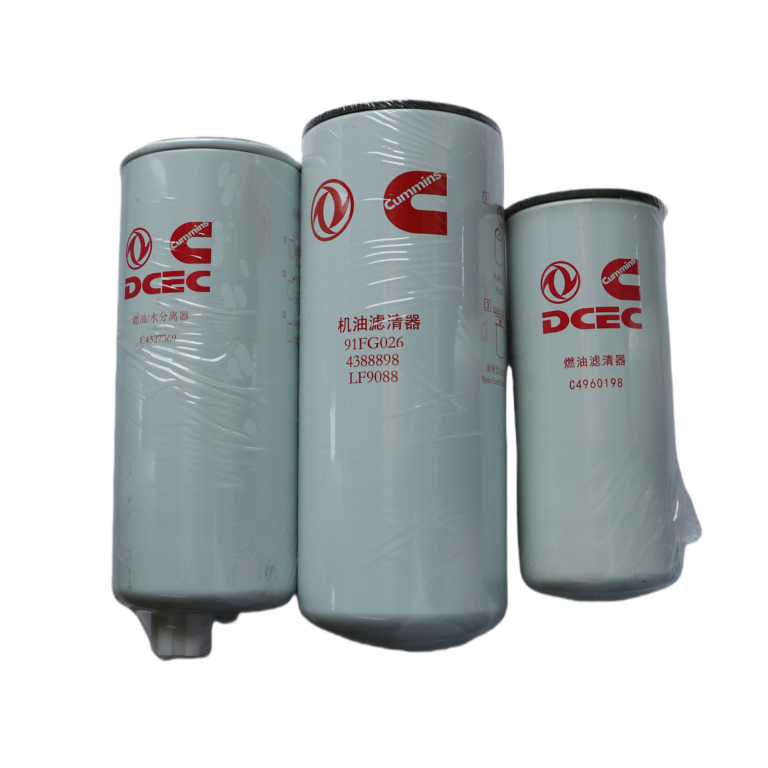 Engine Oil Filter, Fuel Water Separator, and Fuel Filter